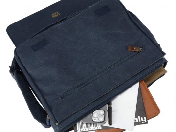 Troop London TRP0240 Rozšířitelná taška na notebook 15,6 - Džínová