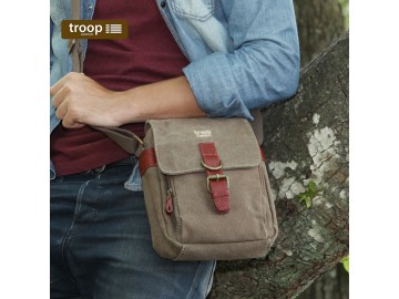 Troop London TRP0212 Unisex taška přes rameno - Brown