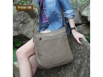 Troop London TRP0236 Unisex velká brašna přes rameno - Khaki