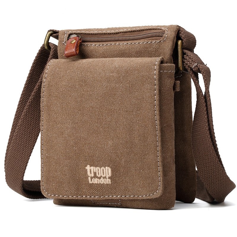 Troop London TRP0243 Důvtipná malá brašna přes rameno - Brown