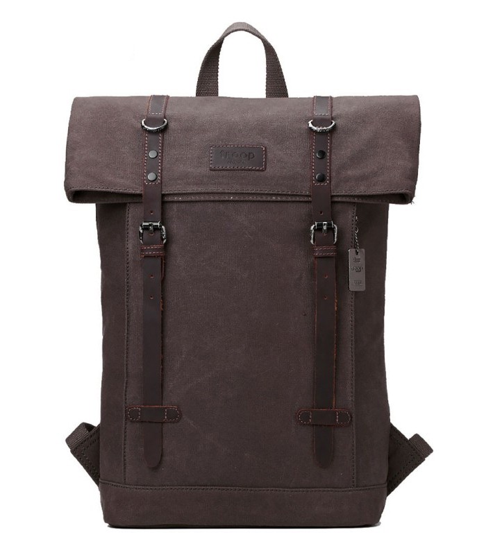 Troop London TRP0425 Batoh s klopou na notebook 13 - Brown