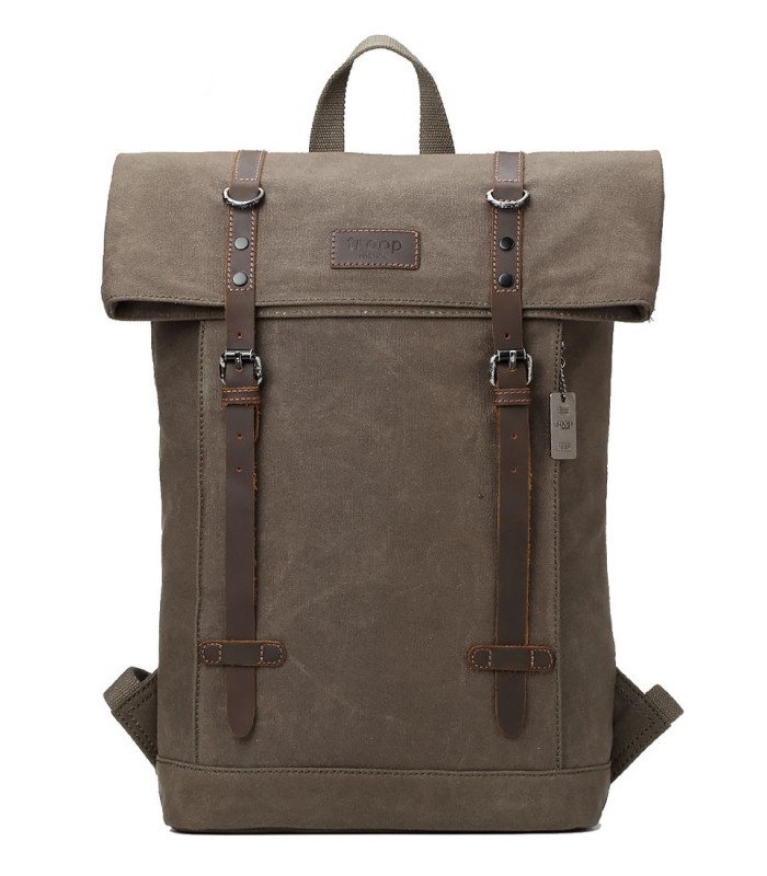 Troop London TRP0425 Batoh s klopou na notebook 13 - Olive