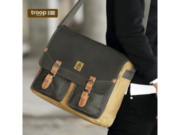 Troop London TRP0418 Klasická brašna přes rameno - Navy/Camel