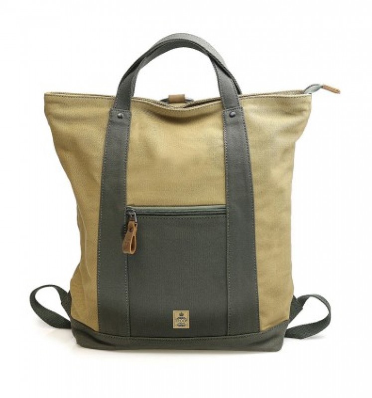 Troop London TRP0420 Taška a ruksak v jednom - Green/Camel