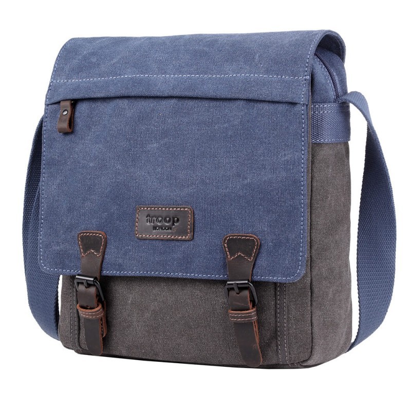 Troop London TRP0465 Klasická brašna přes rameno - Blue/ Grey