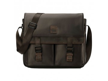 Troop London TRP0526 Větší taška přes rameno - Dark Brown