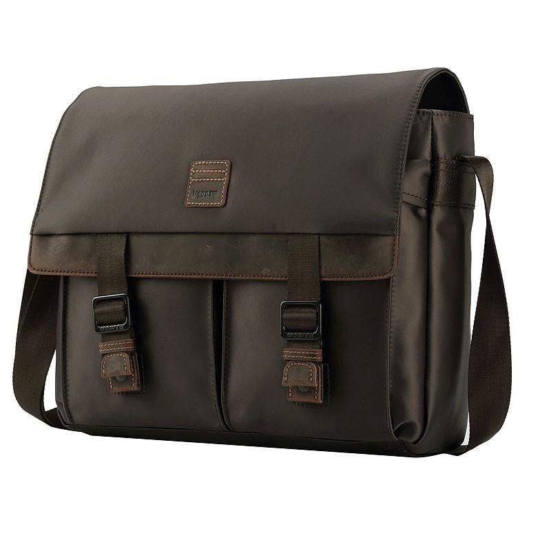 Troop London TRP0526 Větší taška přes rameno - Dark Brown