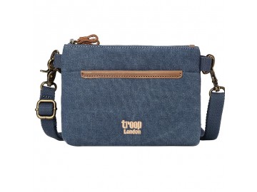 Troop London TRP0509 Dvojitá dámská brašna přes rameno - Blue