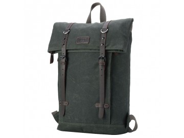 Troop London TRP0425 Batoh s klopou na notebook 13 - Dark Green