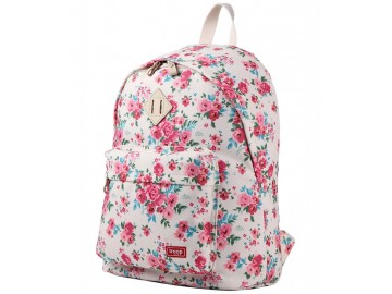 Troop London TRP0384 Školní batoh klasického vzhledu - Beige Floral