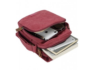 Troop London TRP0220 Unisex brašna přes rameno - Burgundy