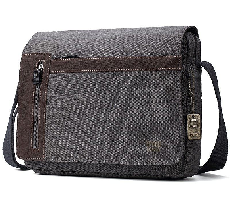 Troop London TRP0365 Středně velká brašna přes rameno - Black